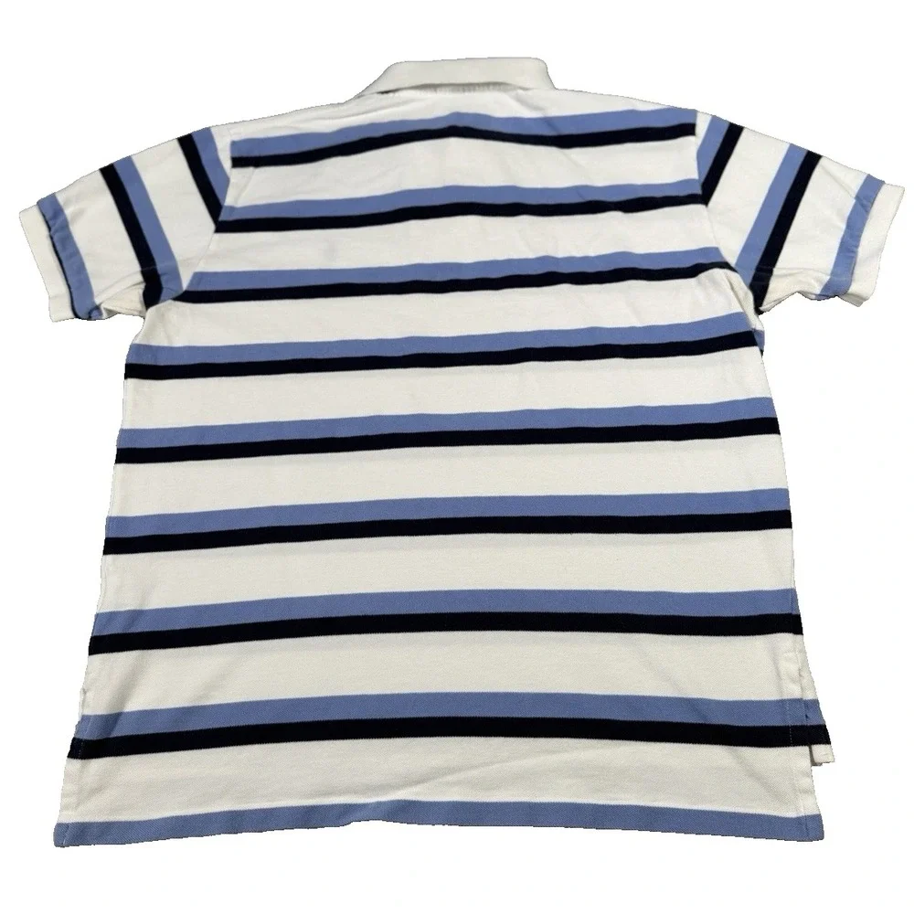 CLASSIC‎ POLO RALPH LAUREN STRIPED POLO SHIRT WHITE BLUE MENS XL